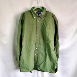 VINTAGE TOMMY HILFIGER | Button Down Shirt in Green sz XL